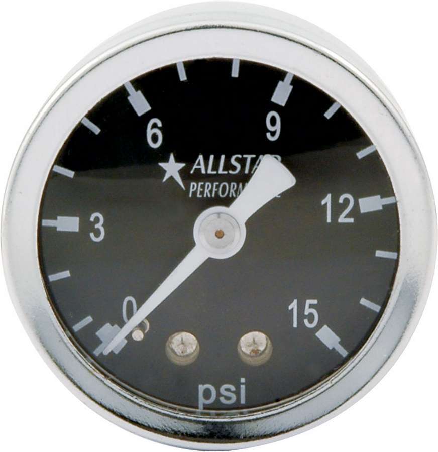 Allstar Performance - 1.5in Gauge 0-15 PSI Liquid Filled