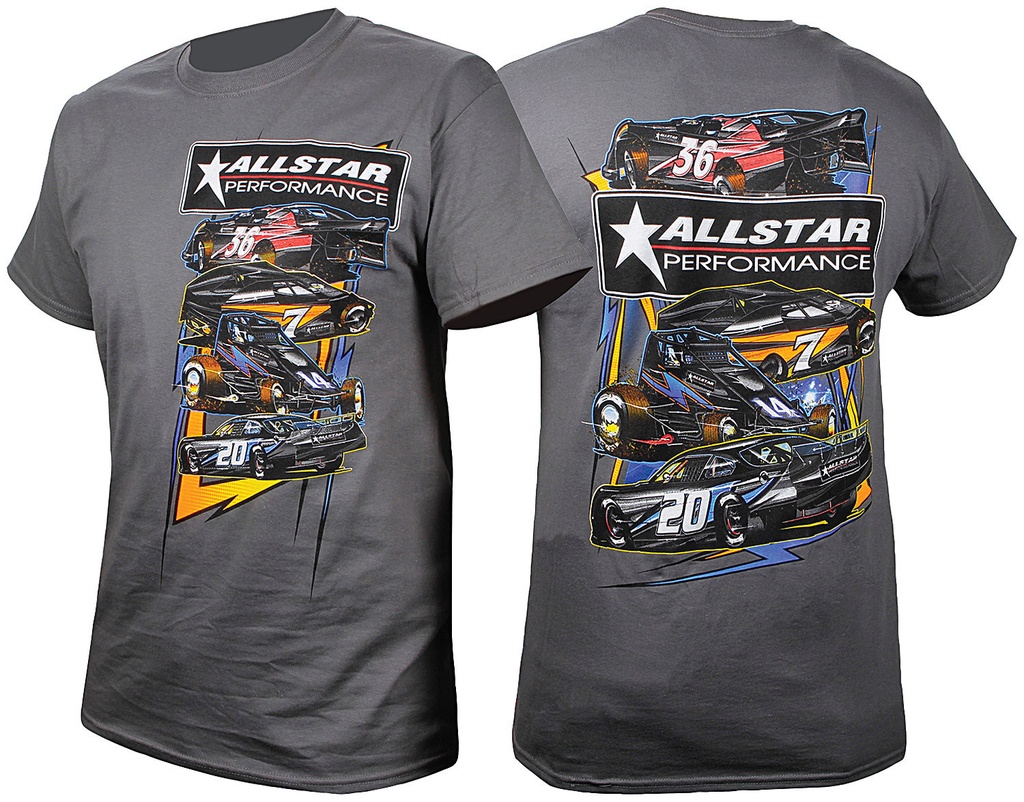 [ALL99901S] Allstar Performance - T-Shirt Dark Gray Circle Track Small