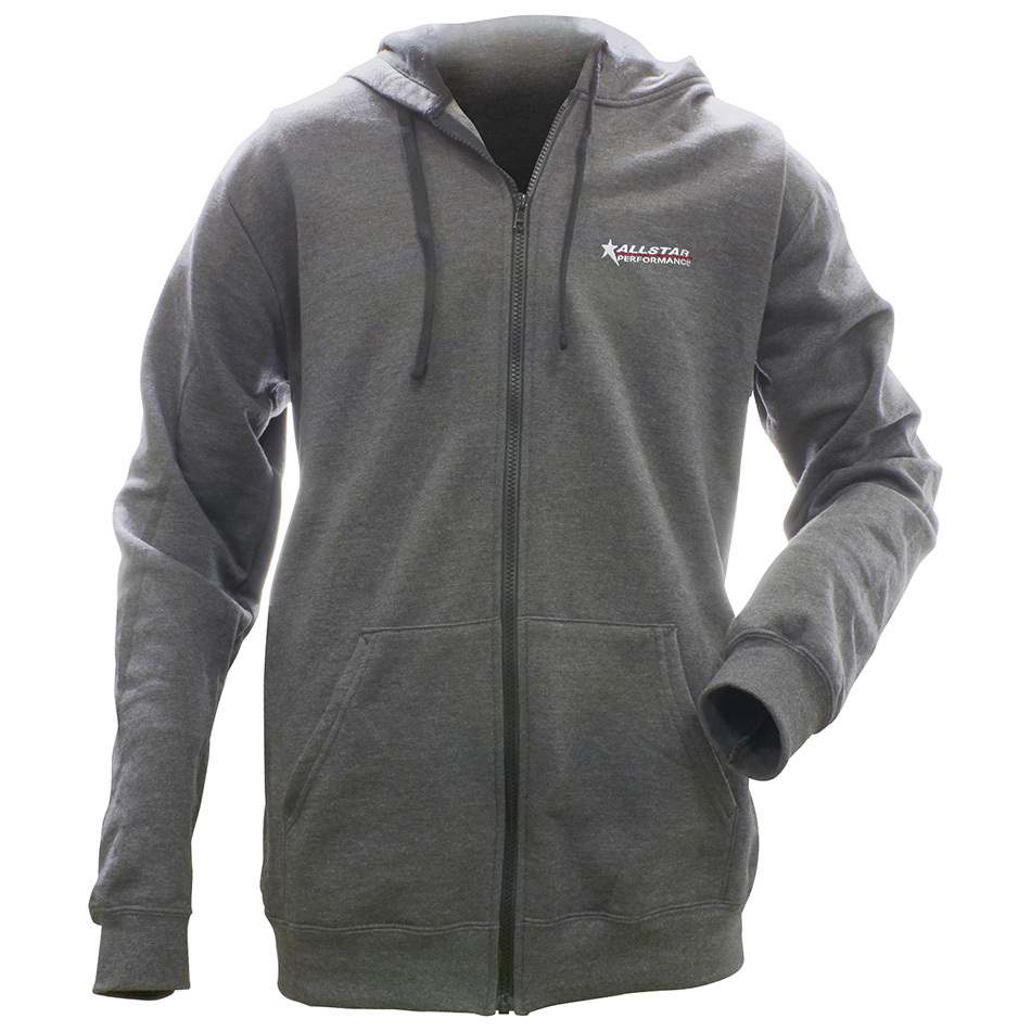 [ALL99917XXL] Allstar Performance - Allstar Full Zip Hooded Sweatshirt Charcoal XXL