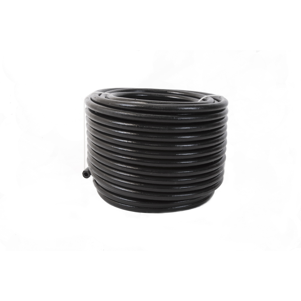 [AFS15338] 10an PTFE S/S Braided Hose 16ft Black Jacketed