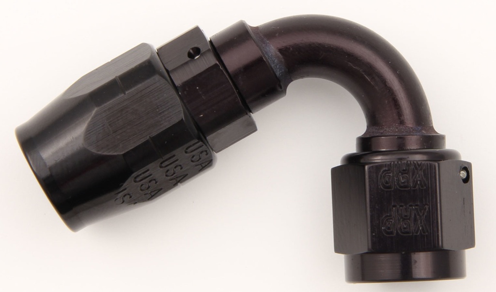 [XRP212010BB] XRP-Xtreme Racing Prod. - #10 120 Deg Dbl Swivel Hose End Black