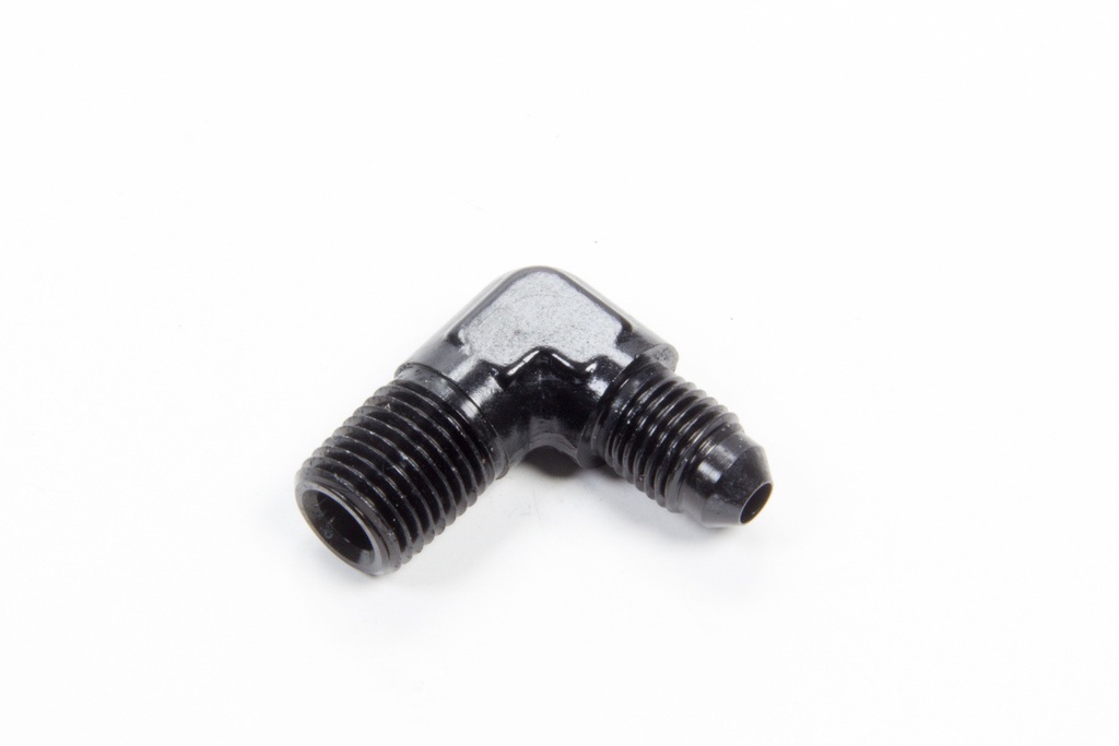 Aeroquip - 90 Deg Alum #4 Flare 1/4 In Black