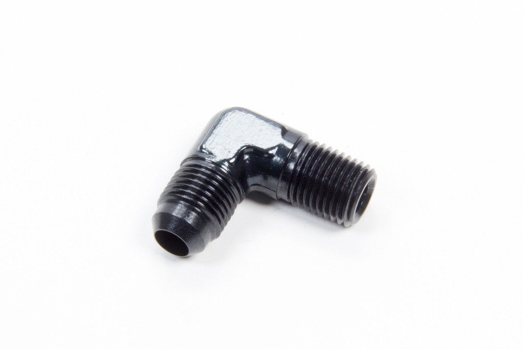 Aeroquip - 90 Deg Alum #6 Flare 1/4 In Black