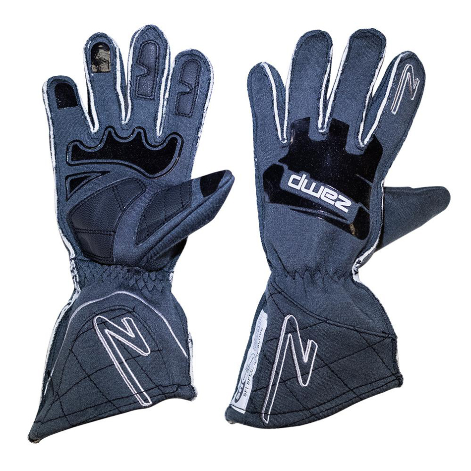 [ZAMRG10015XL] Zamp Racing - Gloves Zr-50 Grey X-Lrg Lrg Multi-Layer Sfi3.3/5