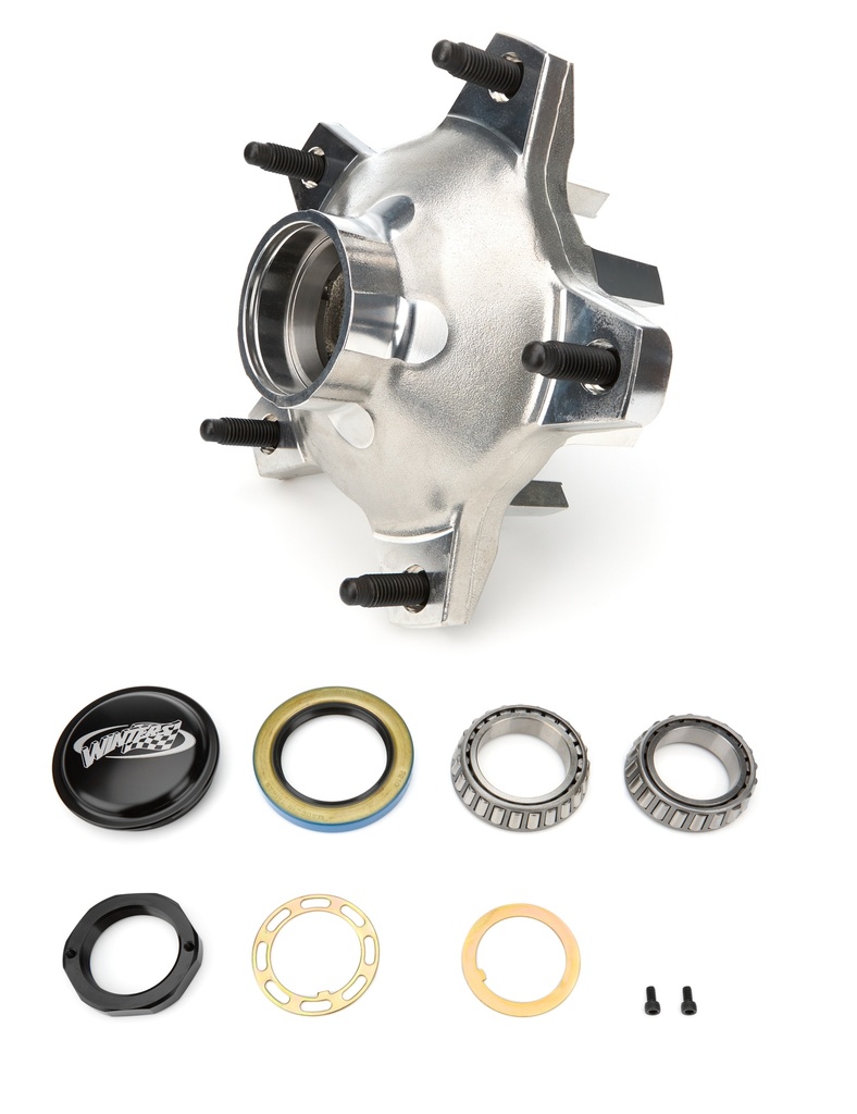 [WIN3755F] Winters - Hub Kit Front Wide 5 Snap Cap Perm Mold Alum