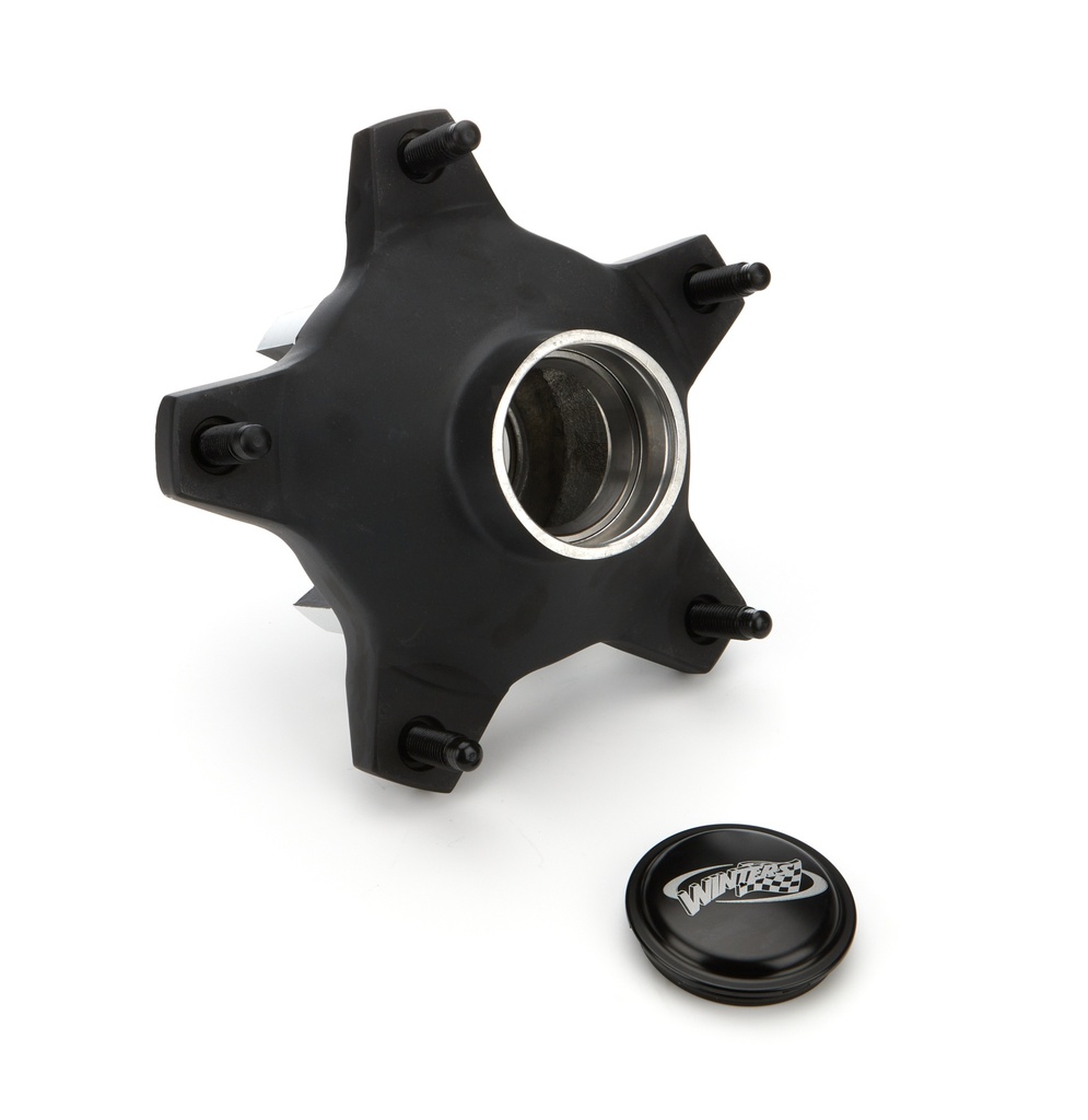 [WIN6606-FX5BK-8208-H] Winters - Hub Front Wide 5 Black Cap