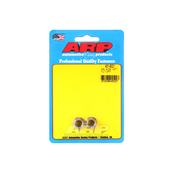 [ARP401-8321] ARP - 12pt Ss Nut 3/8-16 2pk