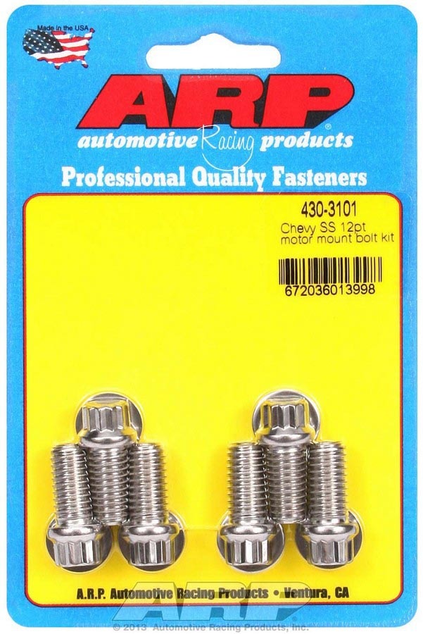 [ARP430-3101] ARP - Chevy S/S Motor Mount Bolt Kit - 12pt.