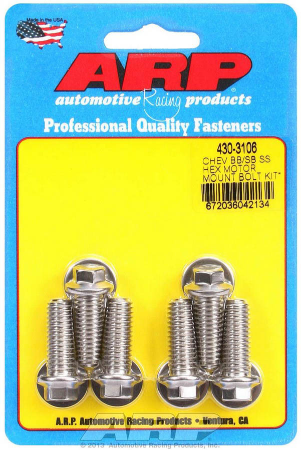 [ARP430-3106] Arp - Motor Mount Bolt Kit 6pt. Chevy