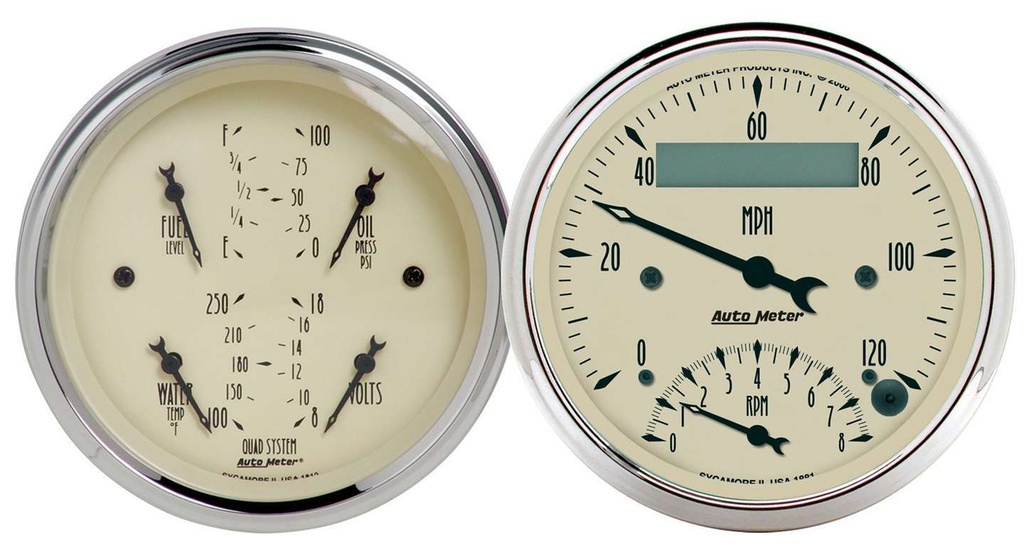 [ATM1820] Autometer - 3-3/8in A/B Quad/Speedo/Tach Combo
