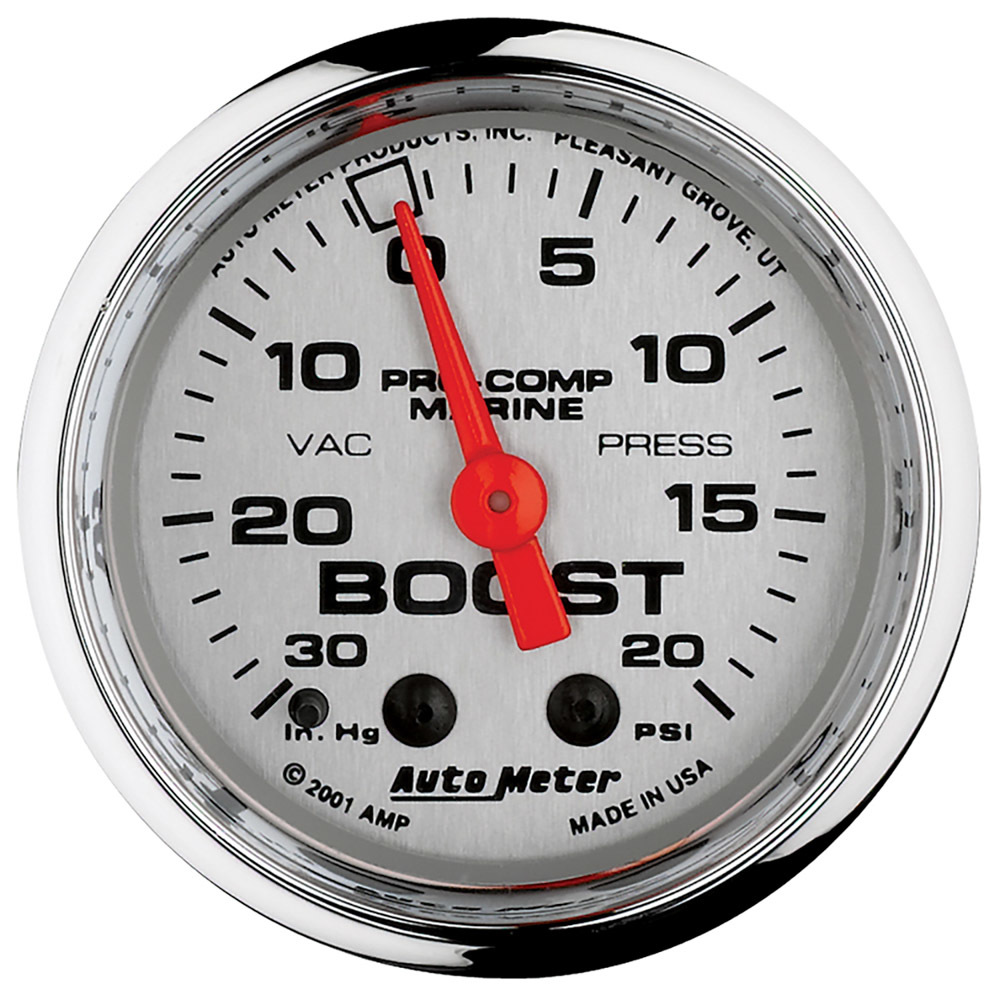[ATM200774-35] Autometer - 2-1/16 Pc Marine Gauge Vac/Boost 30Hg/20Psi