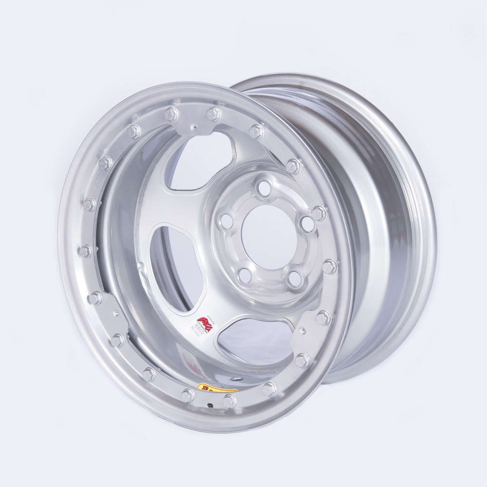 [BAS58A52ISLK] Bassett - 15x8 Imca Silver Beadlock Inertia 5x5