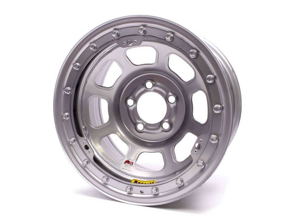 [BAS58D5475ISLK] Bassett - 15x8 Imca B/Lock Wheel D-Hole Silver 5x5
