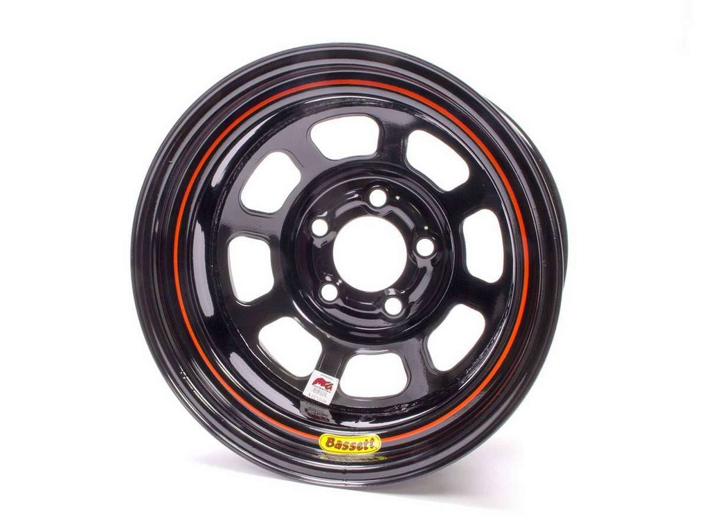 [BAS58DC4I] Bassett - 15x8 Imca Wheel D-Hole Black 5x4.75