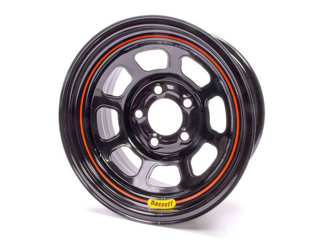 [BAS58SF4] Bassett - 15x8 5x4.5 Black Spun