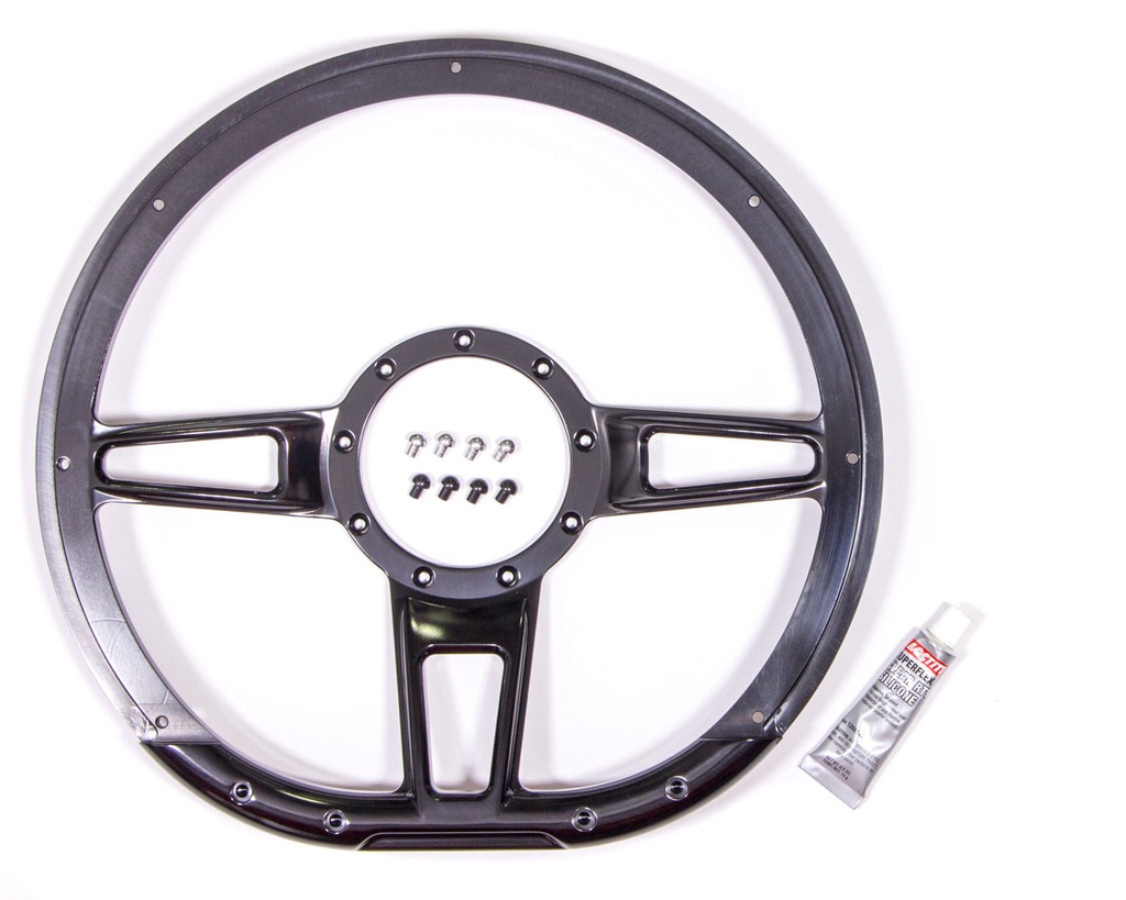 [BSPBLK29409] BSP - Steering Wheel Formula D-Shaped 14in Black
