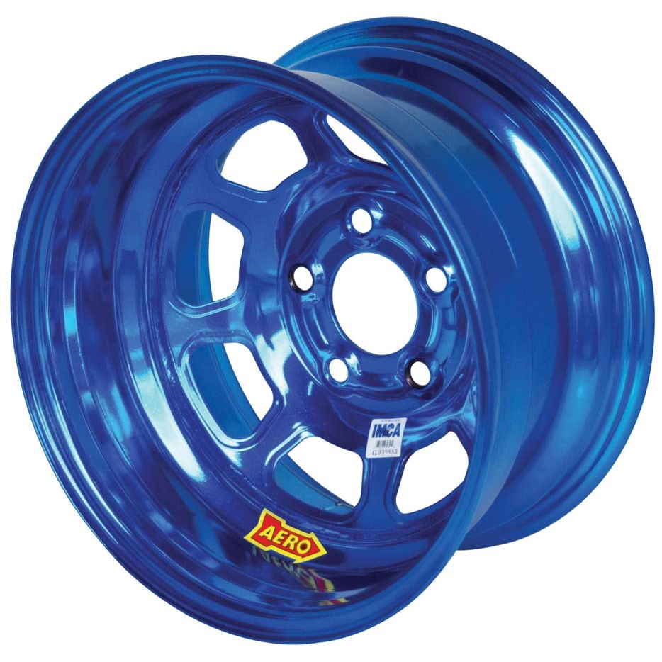 [ARW52-985030BLU] Aero Race Wheels - 15x8 3in 5.00 Blue Chrome