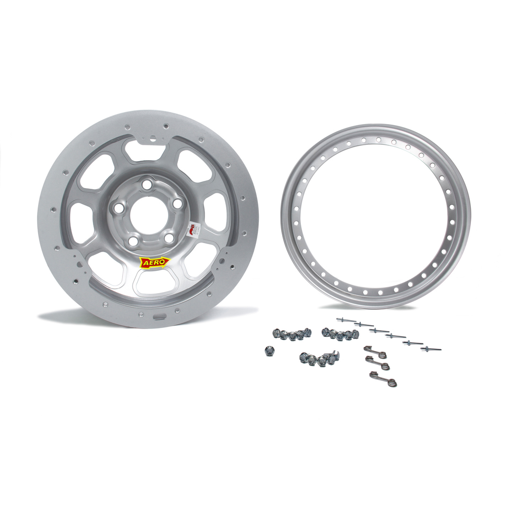 [ARW53-004730S] Aero Race Wheels - 15X10 3in 4.75 Silver Beadlock