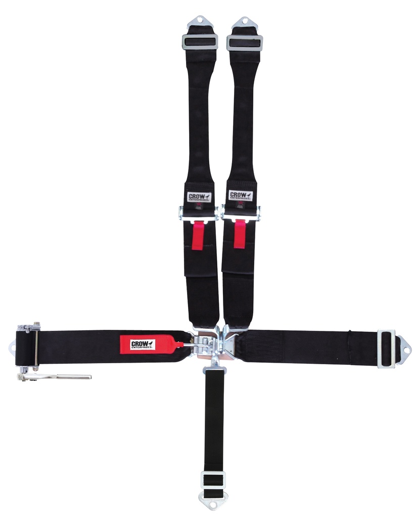 [CRW40074L] Crow Safety Gear - Ratchet Belts 3in Latch And Link Bolt In Black