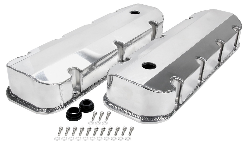 Allstar Performance - Valve Covers BBC Fab Aluminum W/ Holes