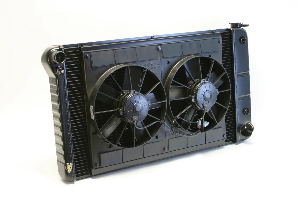 [DEW32-4239018A] Dewitts Radiator - Radiator W/Fans C-10 Trk 67-72 Auto Trans Black