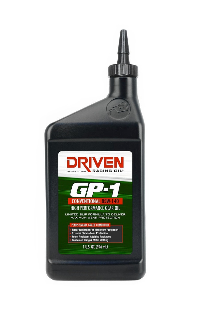 Driven Racing Oil - GP-1 Conventional 85W140 Gear Oil 1 Quart
