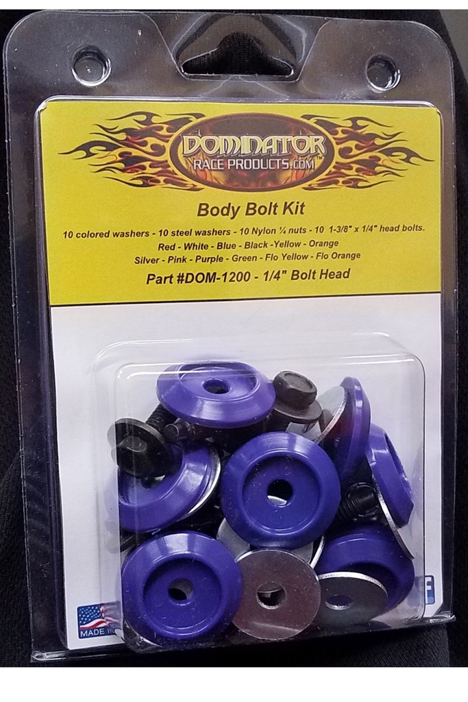 Dominator Race Products - Body Bolt Kit Purple Hex Head