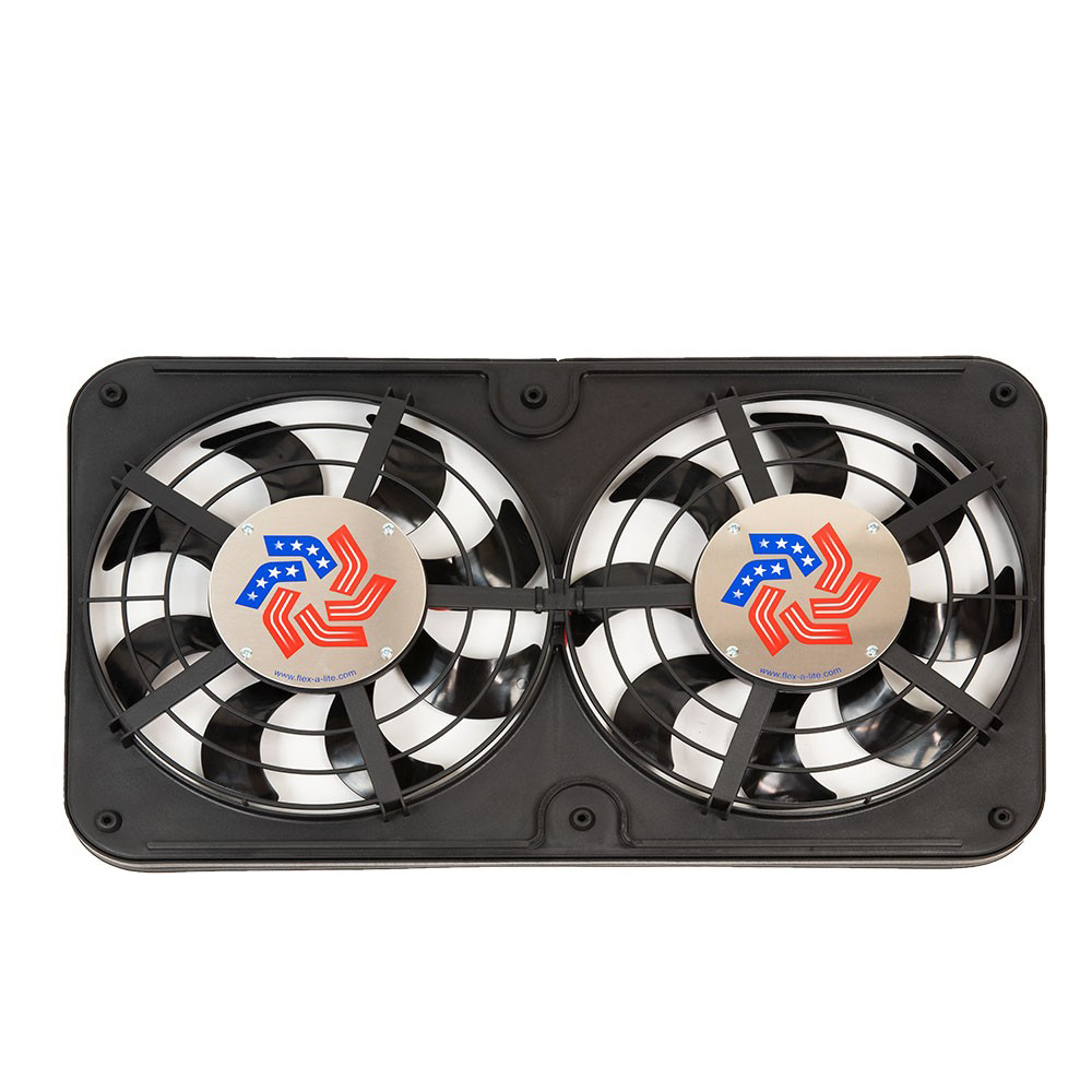 [FLE104308] Flex-A-Lite - Dual 12-1/8in Lo Profile Puller Fans W/Controls