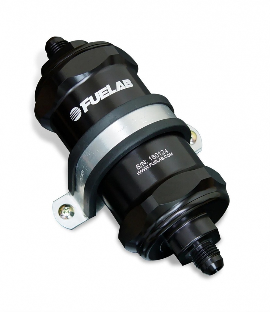 [FLB81831-1] Fuelab Fuel Systems - Fuel Filter In-Line 3in 6 Micron Fiberglass 6AN