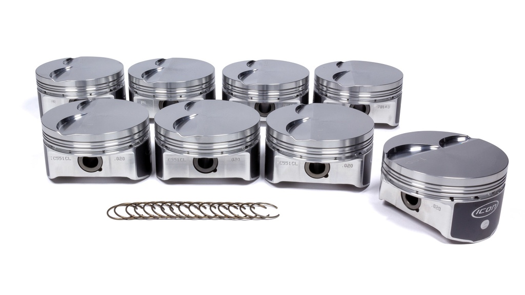 [ICNIC551C.020] Icon Pistons - LS 6.0L/6.2L FT Forged Piston Set 4.020 Bore