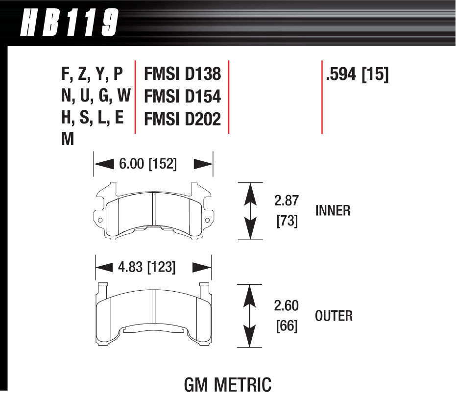 [HAWHB119F594] Hawk Brake - Performance Street Brake Pads (4)