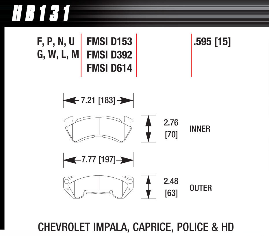 [HAWHB131U595] Hawk Brake - Full Size Gm Magnum Dtc-70