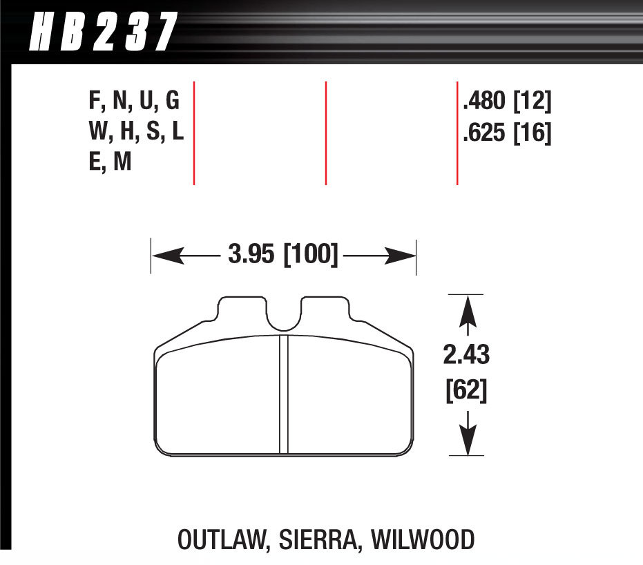 [HAWHB237M480] Hawk Brake - Dl Bridgebolt Black