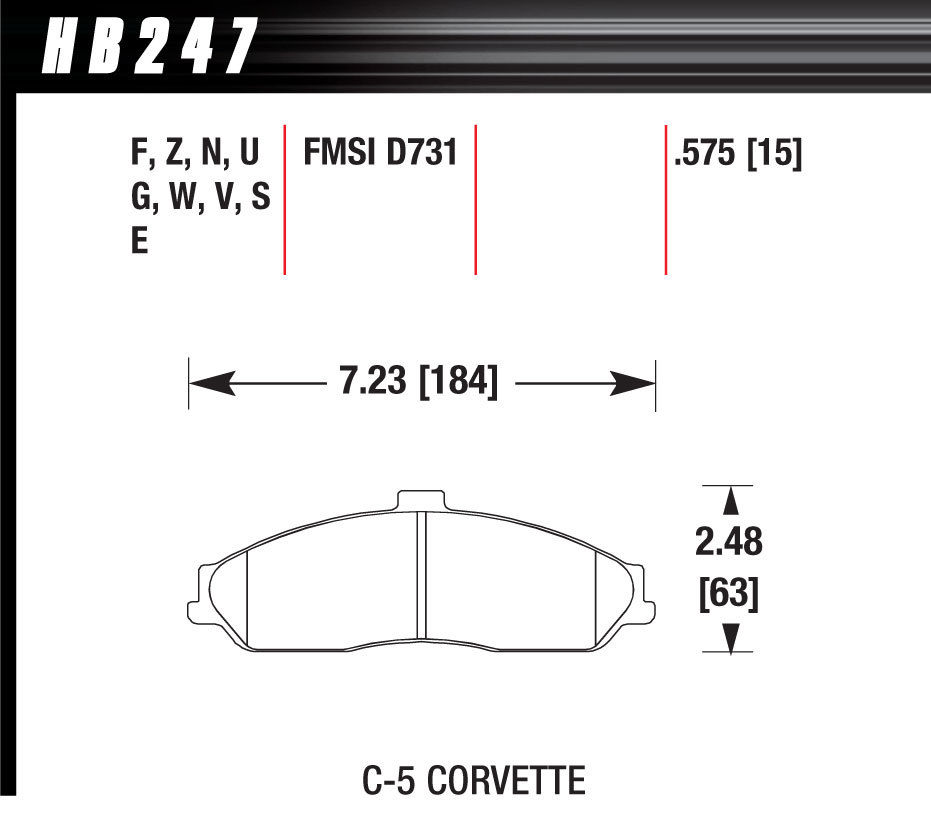 [HAWHB247F575] Hawk Brake - Performance Street Brake Pads (4)