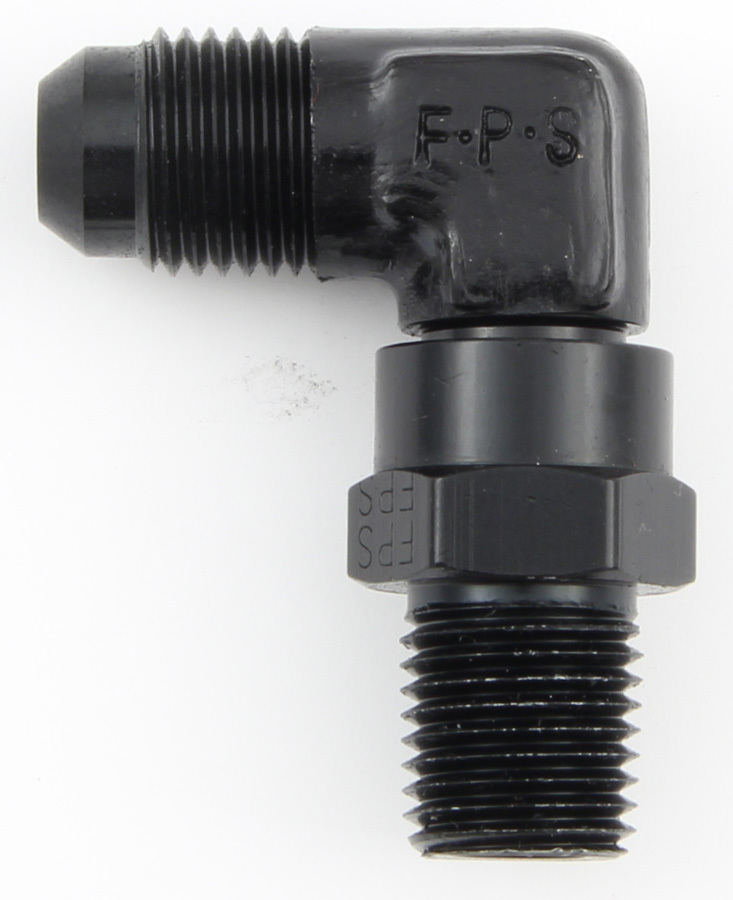 [FRG499108-BL] Fragola - #8 X 3/8 Mpt 90 Deg Swivel Adapter Black