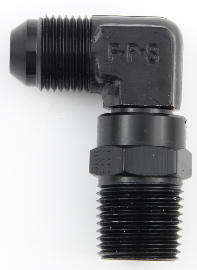 [FRG499144-BL] Fragola - #4 X 1/4 Mpt 90 Deg Swivel Adapter Black