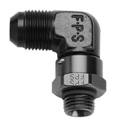 [FRG499268-BL] Fragola - #6 x 3/4-16 90 Deg Swivel Adapter Black