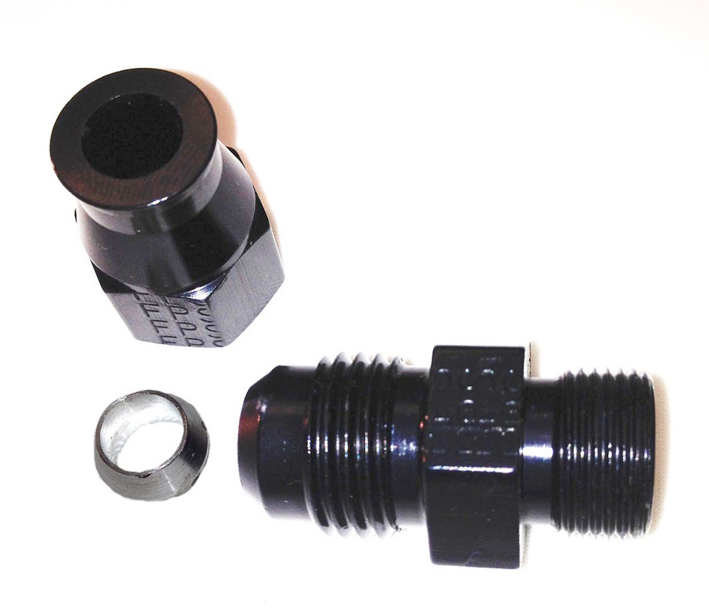 [FRG892010-BL] Fragola - 10AN Male To 5/8in Tube Adapter Fitting Black