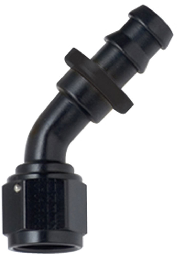 [FRG204506-BL] Fragola - Hose Fitting #6 45 Deg Push Lock Black