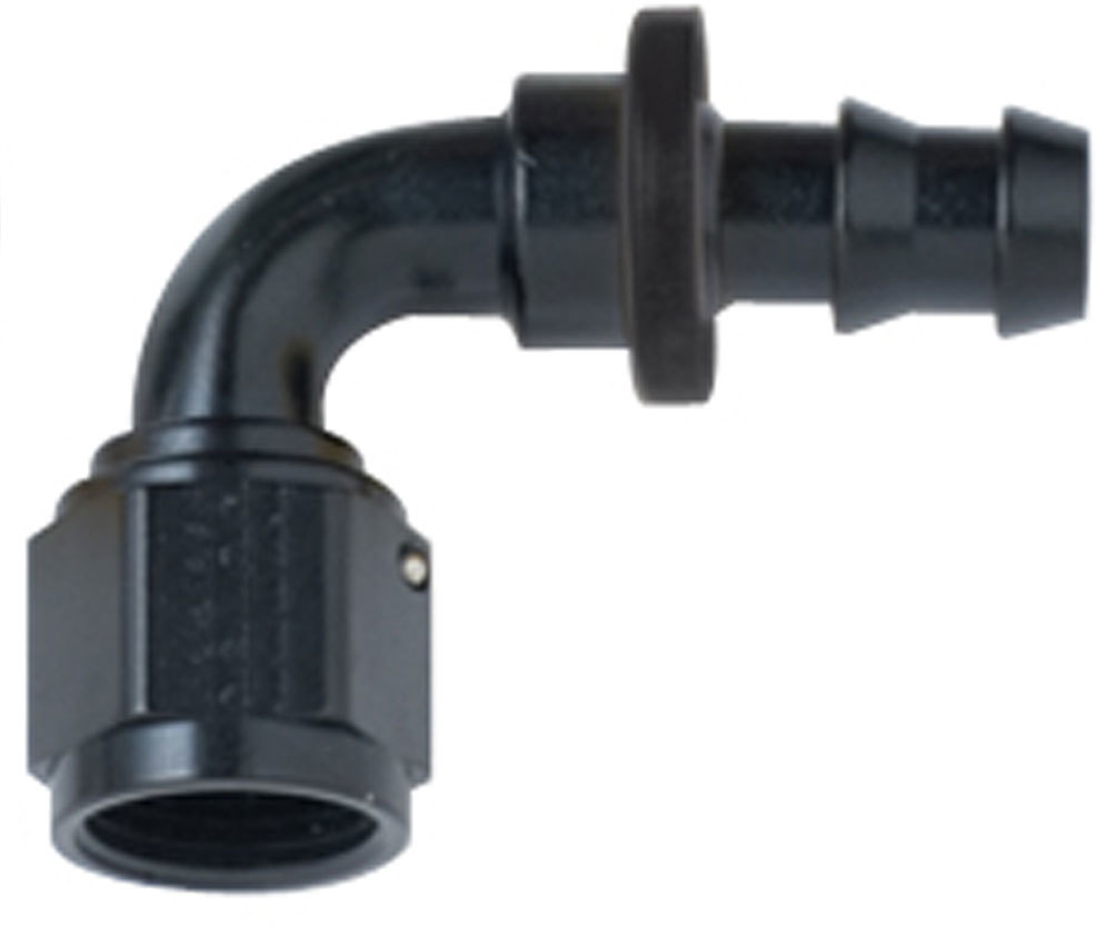 [FRG209006-BL] Fragola - Hose Fitting #6 90 Deg Push Lock Black