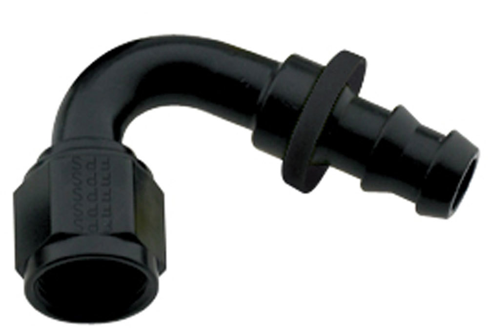 [FRG212006-BL] Fragola - Hose Fitting #6 120 Deg Push Lock Black
