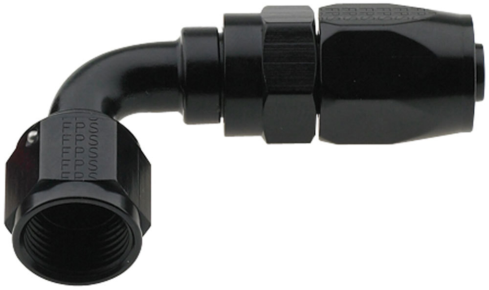 [FRG229004-BL] Fragola - Hose Fitting #4 90 Deg Pro-Flow Black