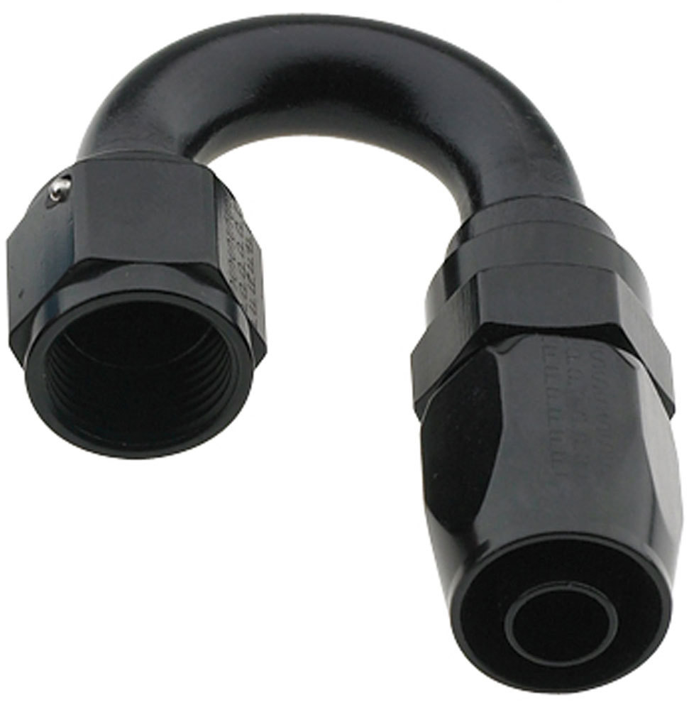 [FRG231806-BL] Fragola - Hose Fitting #6 180 Deg Pro-Flow Black