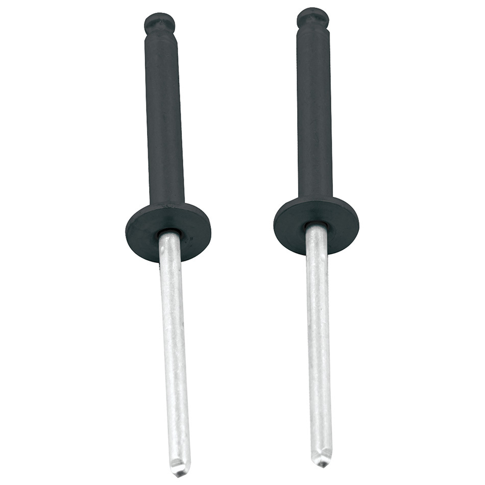 Allstar Performance - 1/8in Alum Rivet Black 100pk Flange Type