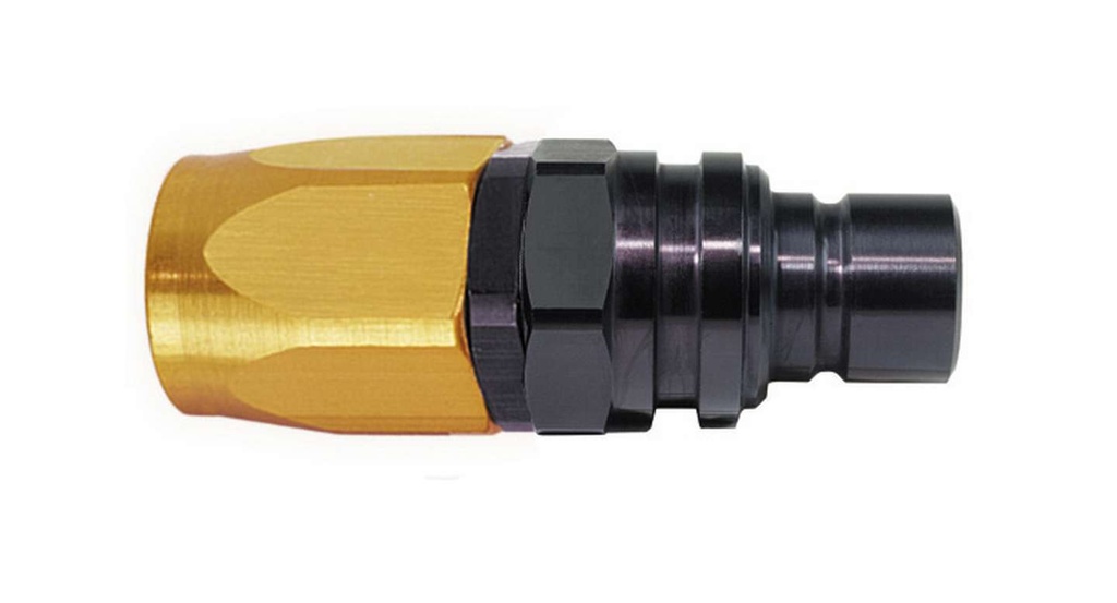[JFT32606] Jiffy-Tite - Q/R #6 Str Hose End Gold/Black