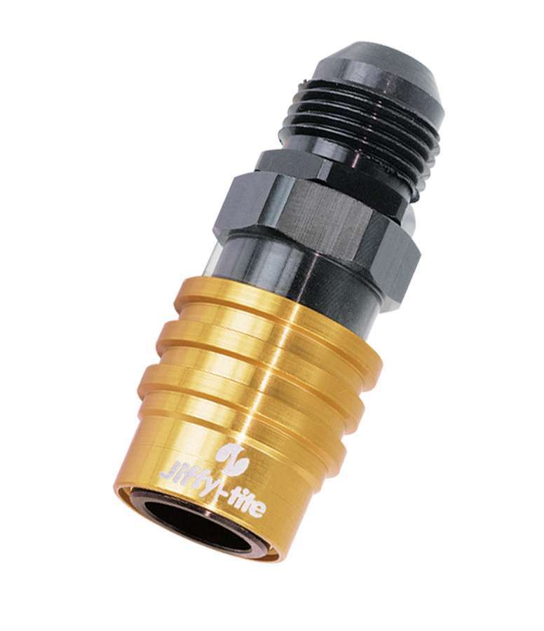 [JFT21406] Jiffy-Tite - Q/R #6 Male Str To #6 Socket Valved Gold/Black