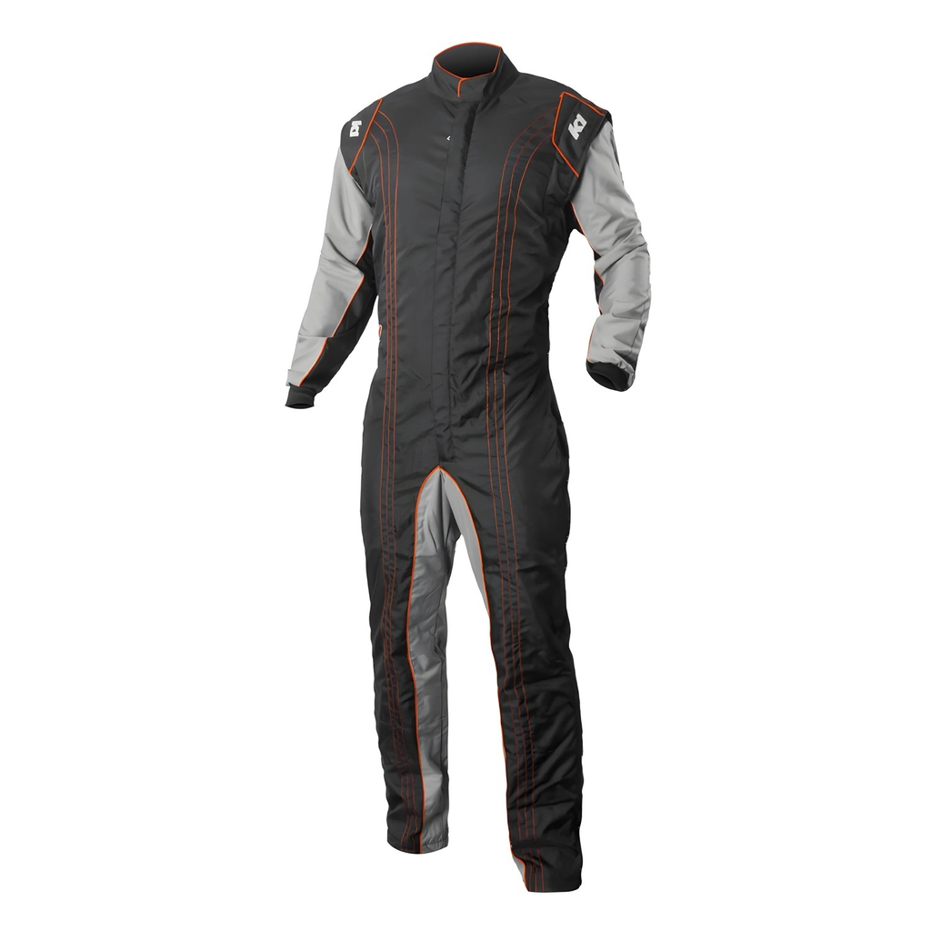 [K1R10-GK2-O-LXL] K1 Racegear - Suit Karting GK2 Adult Large/XL Black/Orange