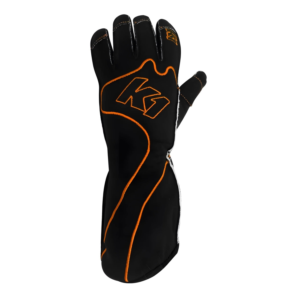 [K1R13-RS1-O-S] K1 Racegear - Gloves Karting Adult RS3 Small Black/Orange