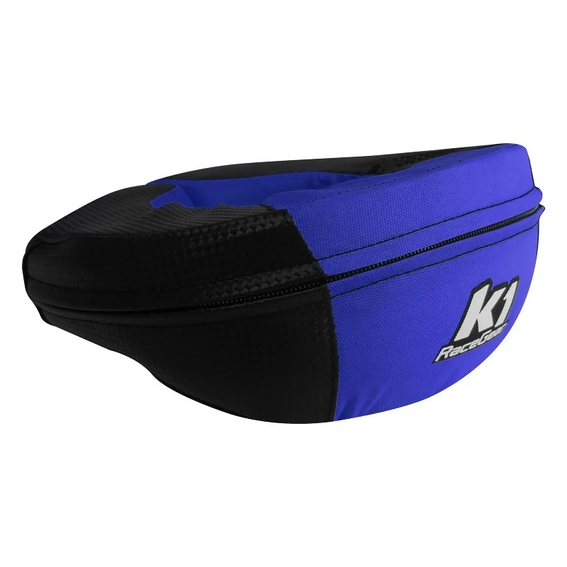 [K1R15-NEC-CAB-A] K1 Racegear - Neck Collar Karting Adult Carbon / Blue