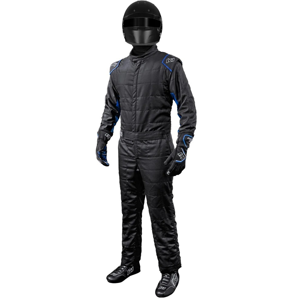 [K1R20-OTL-NB-L] K1 Racegear - Suit Outlaw Large Black / Blue SFI 3.2A/5